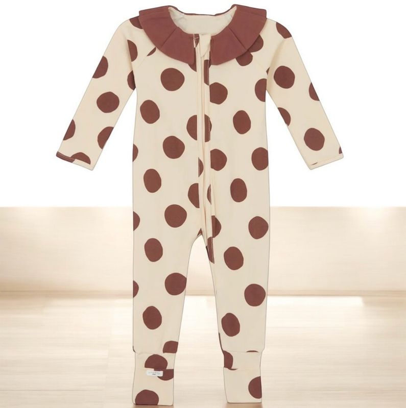 PYJAMA POIS CREME- 100% COTON BIOLOGIQUE