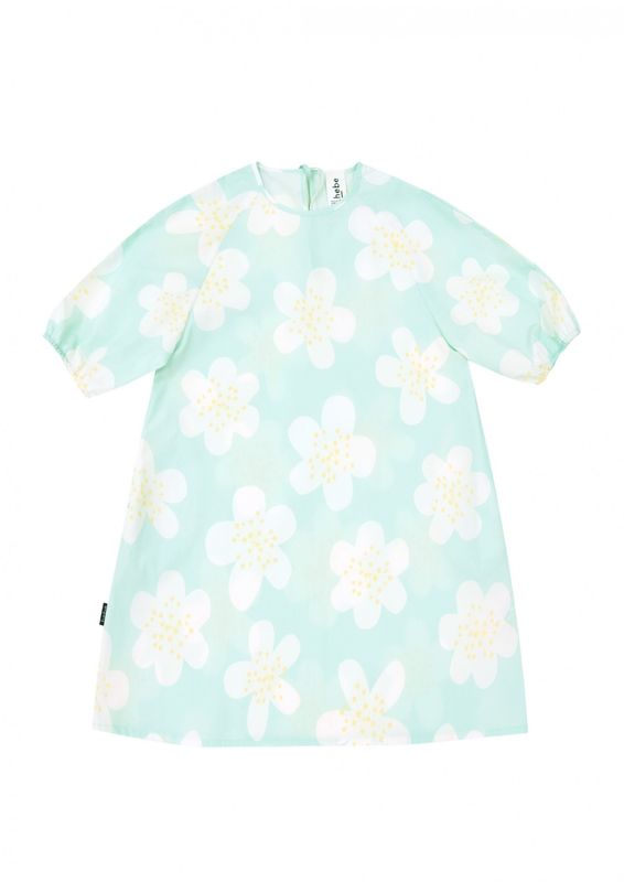 HEBE DRESS GREEN FLOWERS