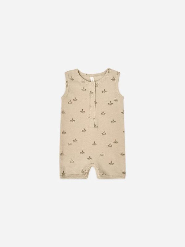 Quincy Mae Ribbed Henley Romper