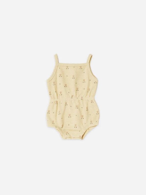 Quincy Mae Waffle Cinch Romper