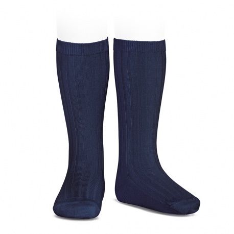 Basic Rib Knee High Socks
