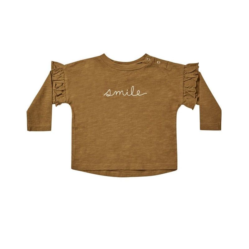 Ruffle long sleeve tee 
