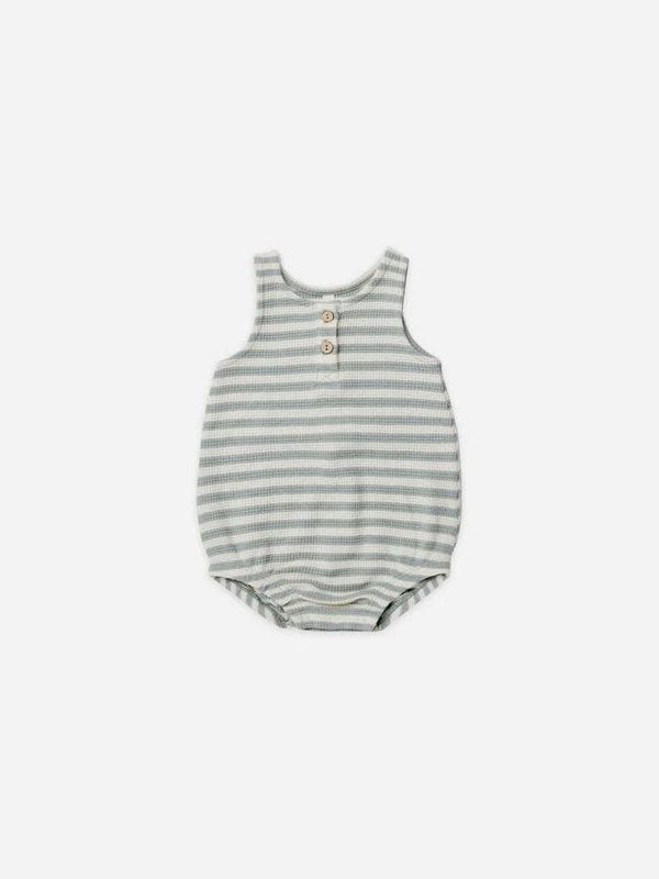 Quincy Mae Waffle Sleeveless Bubble Romper