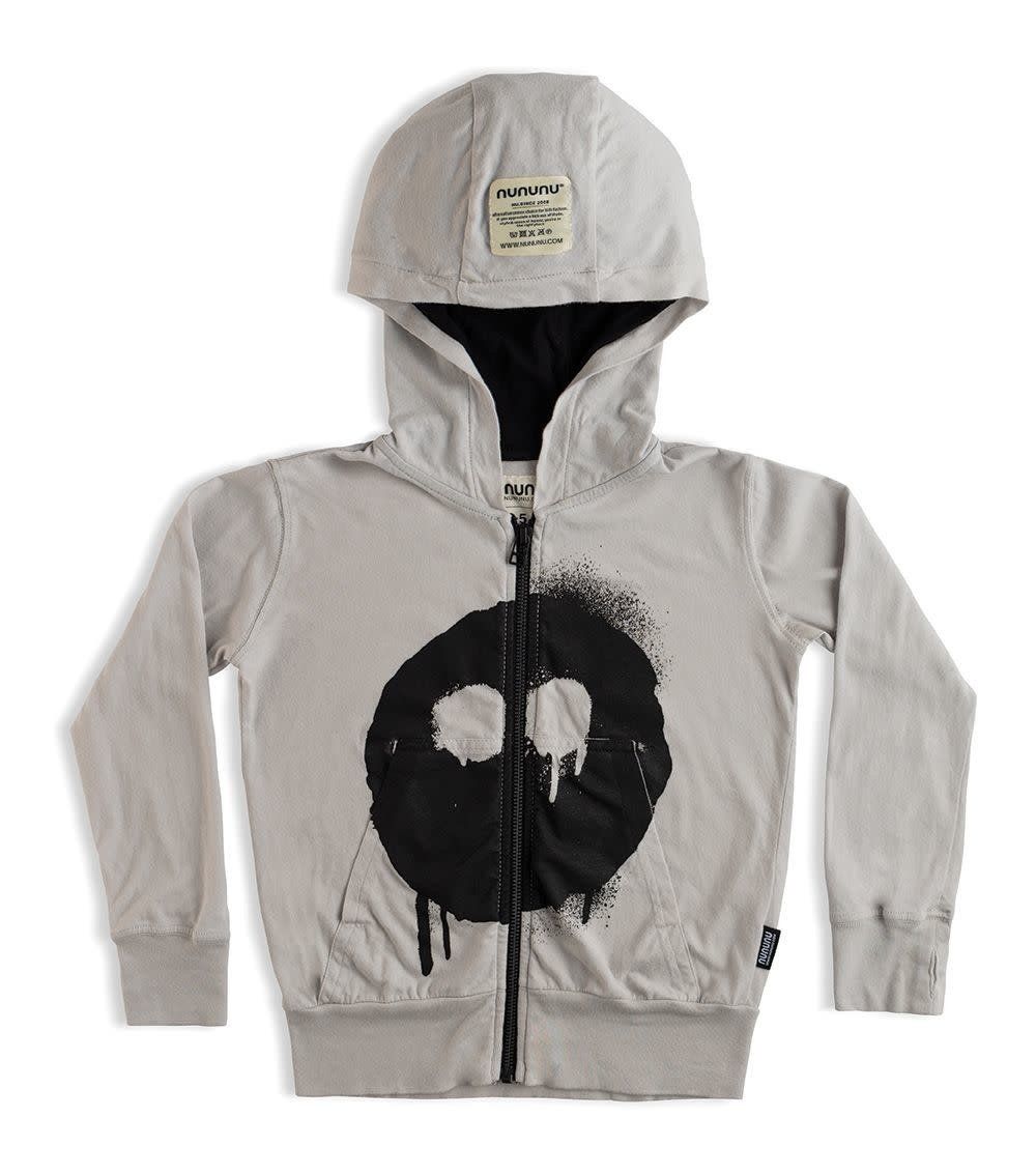 MELTING MASK LIGHT ZIP HOODIE, Color: ICE GREY, Size: 6/7