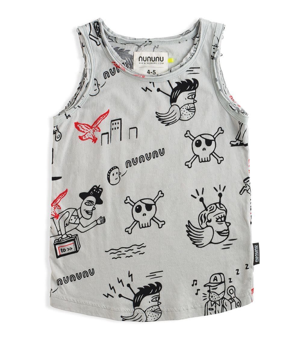 NUNUNU TANK TOP, Color: ICE GREY, Size: 6-7Y