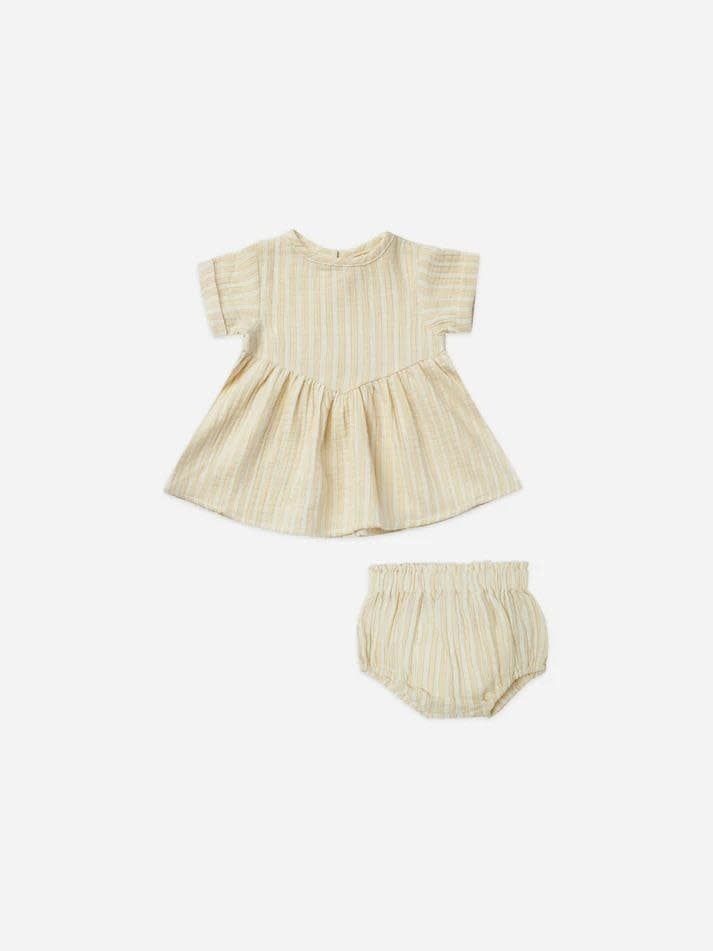 Quincy Mae Brielle Dress, Color: Vintage Stripe, Size: 0/3m