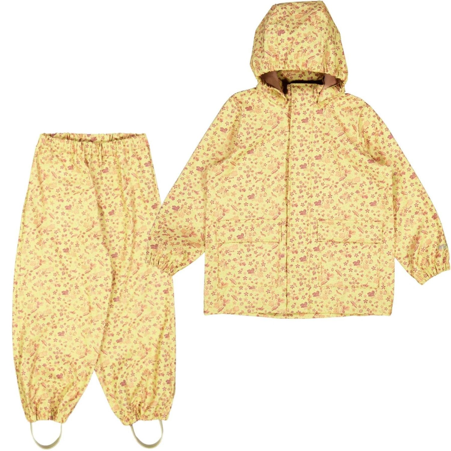 Wheat Ola Rainwear Yellow Gooseberry, Color: Yellow Gooseberry, Size: 3y