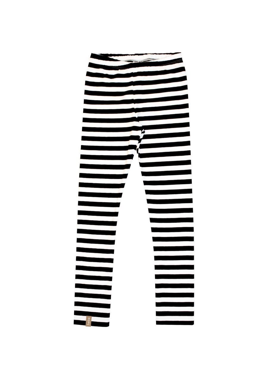 Hebe leggings with black white stripes, Color: Stripes, Size: 2-4