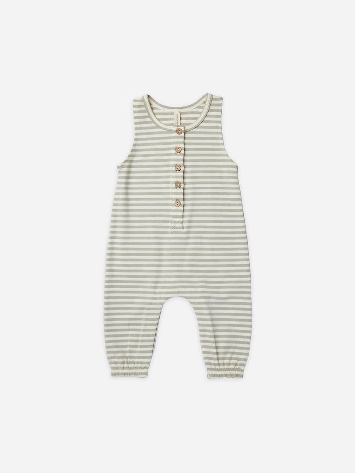 Quincy Mae Sleeveless Jumpsuit, Color: Stripe, Size: 0/3m