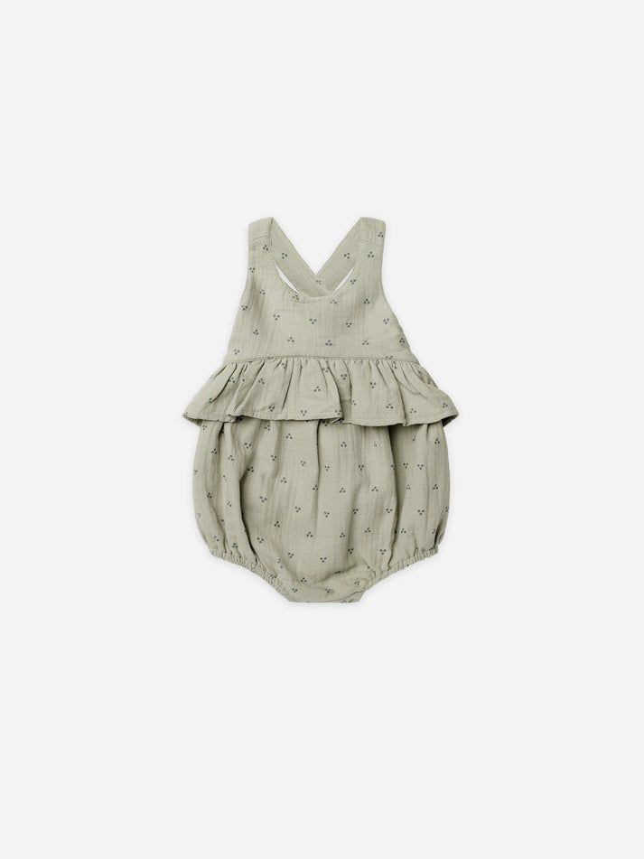 Quincy Mae Penny Romper, Color: Pistachio, Size: 0-3m