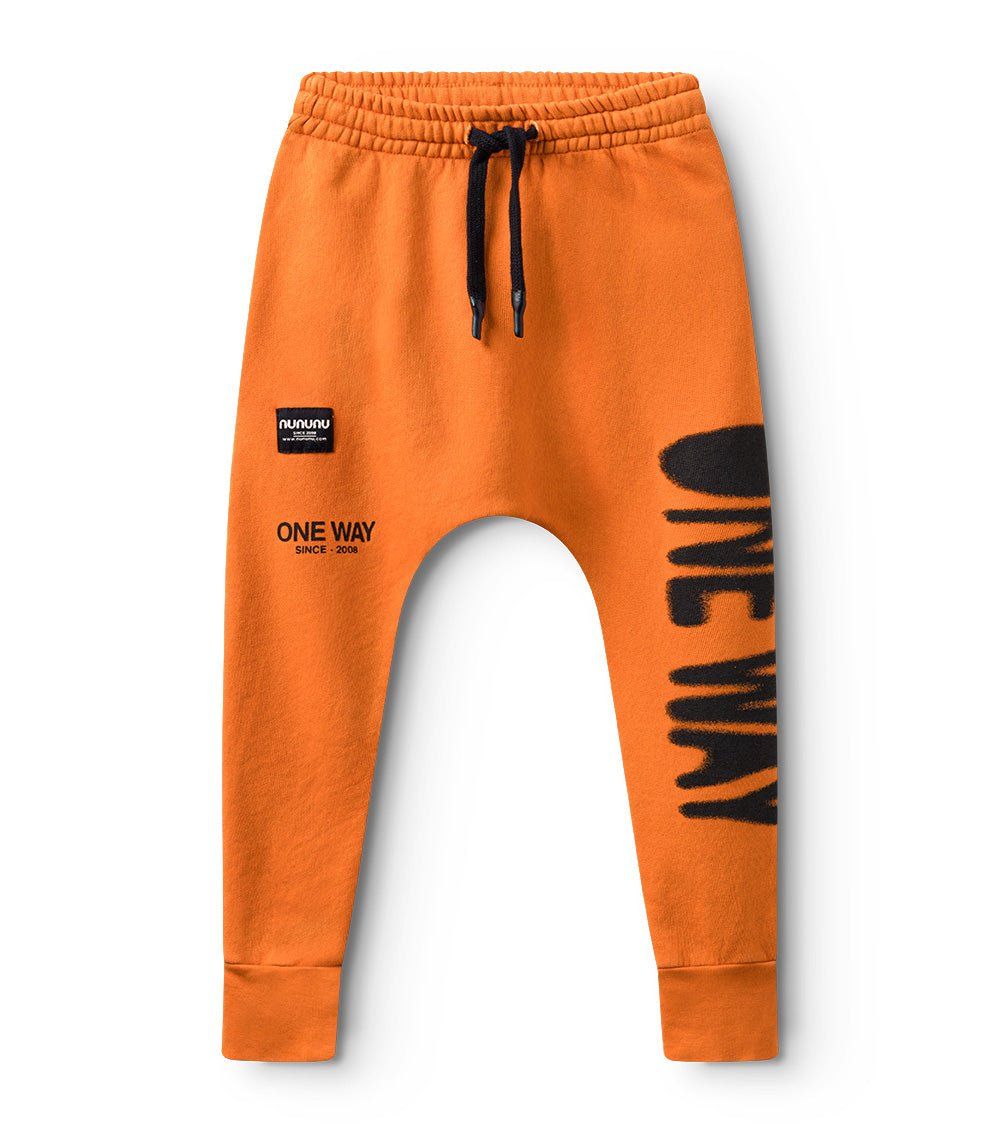 ONE WAY FRENCH TERRY BAGGY PANTS, Color: Orange, Size: 6/7