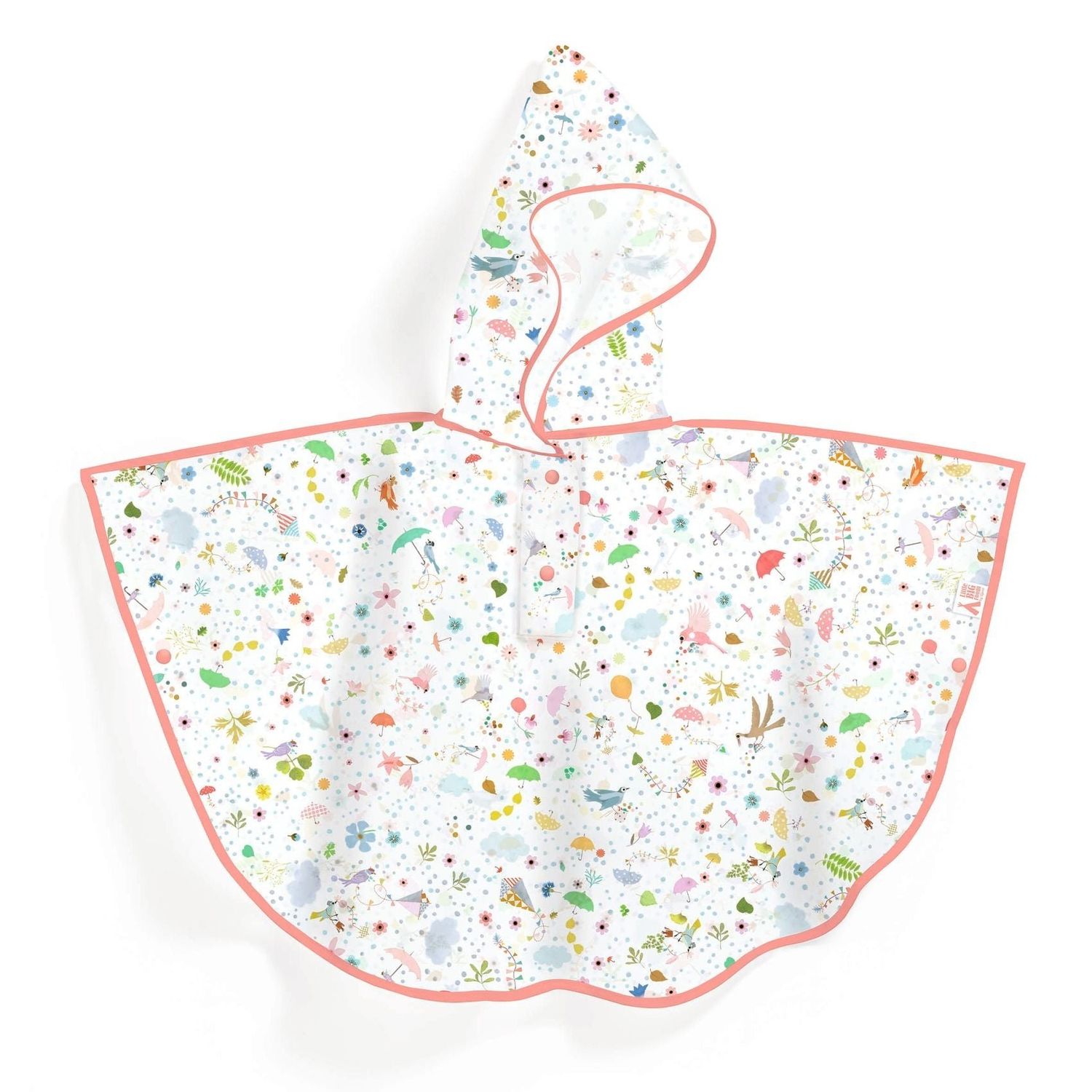 Djeco Rain Cape, Color: Lightness, Size: 5-7y