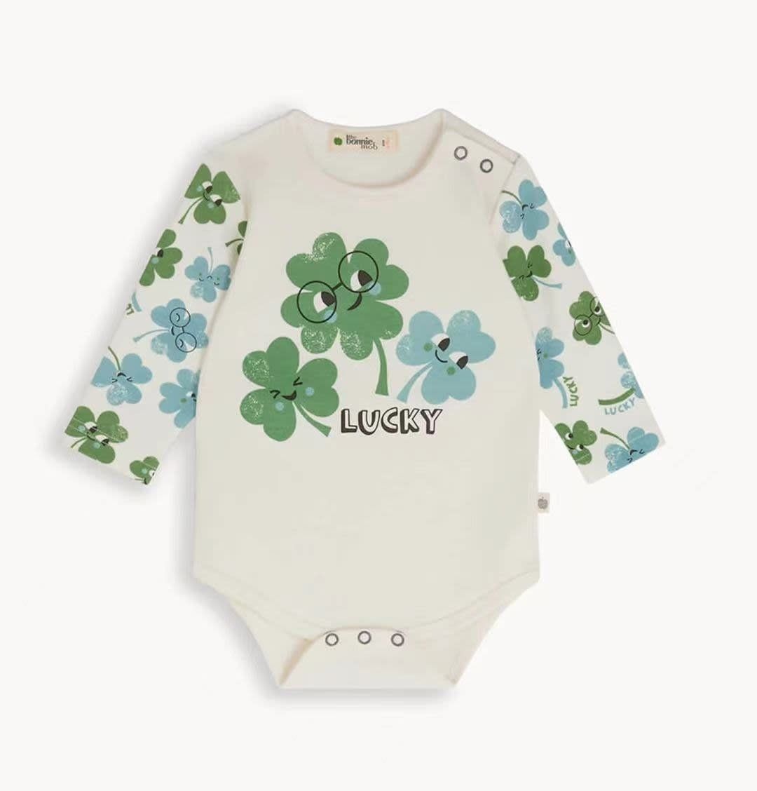 Long Sleeve Bodysuit, Size: 3/6m, Color: Clover