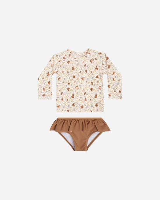 Rylee+Cru Rashguard Girl Set , Color: Flower Field, Size: 4/5