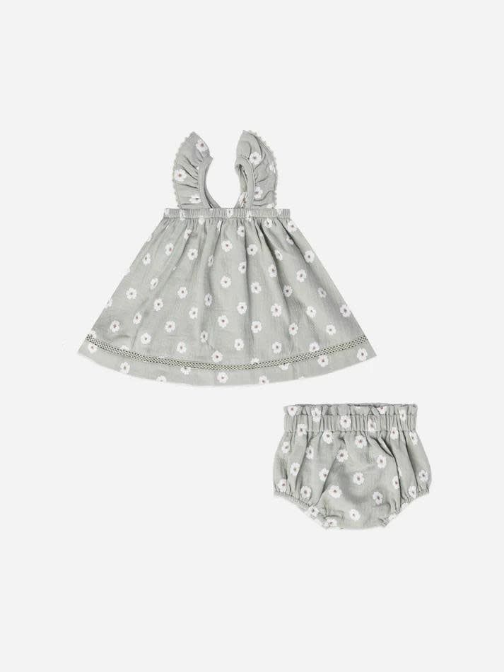 Quincy Mae Ruffle Tank Dress+Blommer Set, Color: Petunia, Size: 0/3m