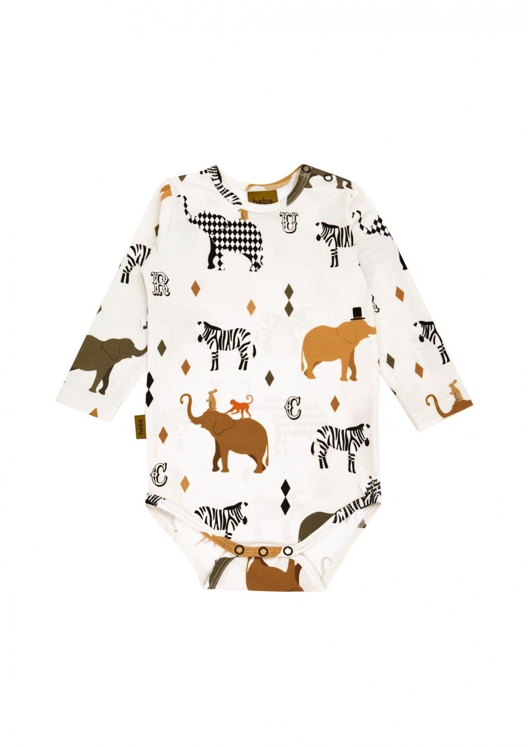 Hebe Body, Color: circus print, Size: 2-6M