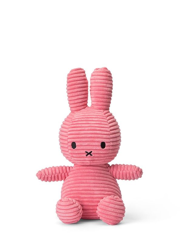 Miffy NIJNTJE Sitting Corduroy Small, Color: Bubblegum, Size: 23CM