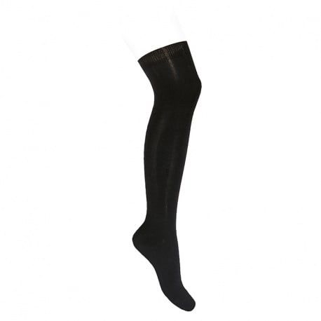 Over the Knee Plain Stitch Socks, Color: Black 900, Size: 4