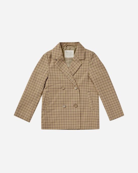 Double Breasted Blazer- Autum Plaid, Color: autum plaid, Size: 4/5