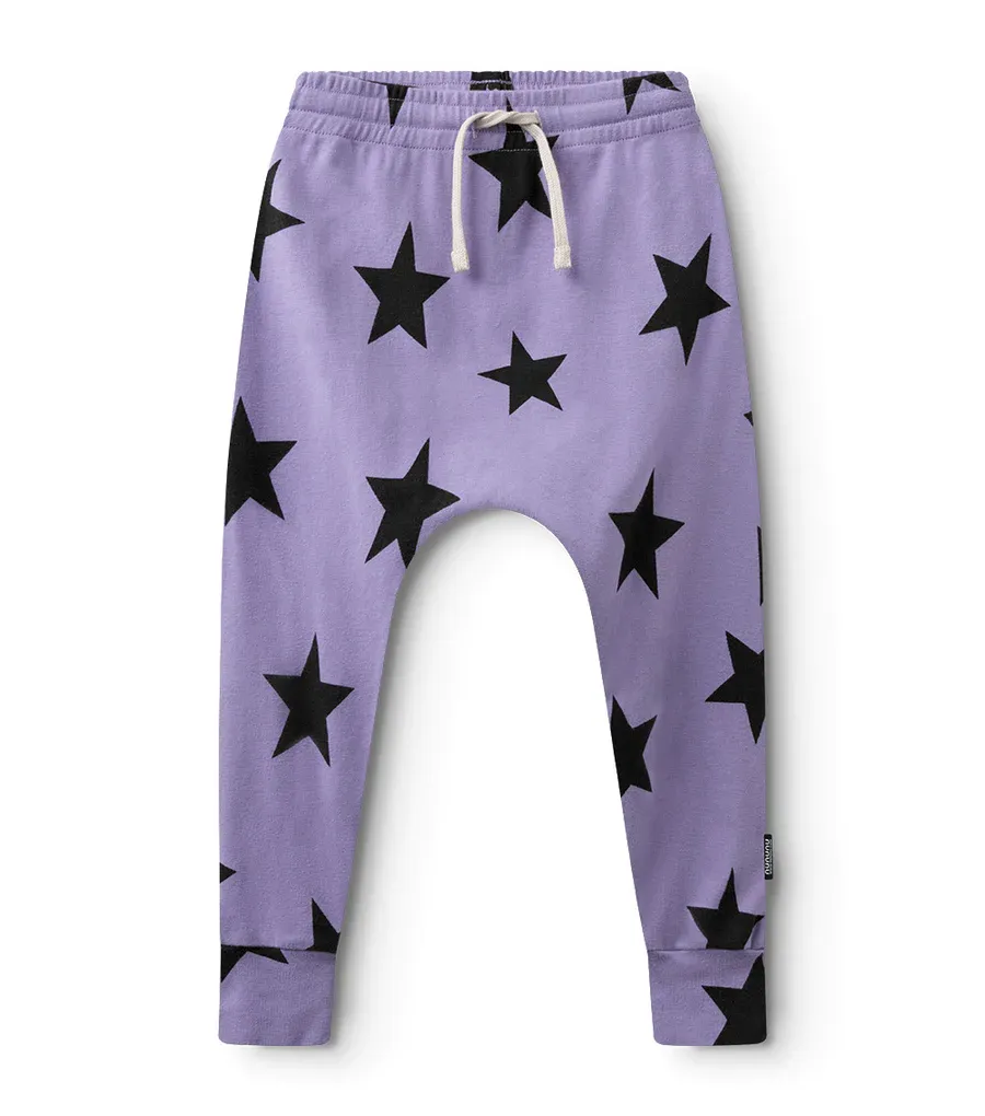 NUNUNU Star Baggy Pants, Color: Mauve Mist, Size: 6/7Y