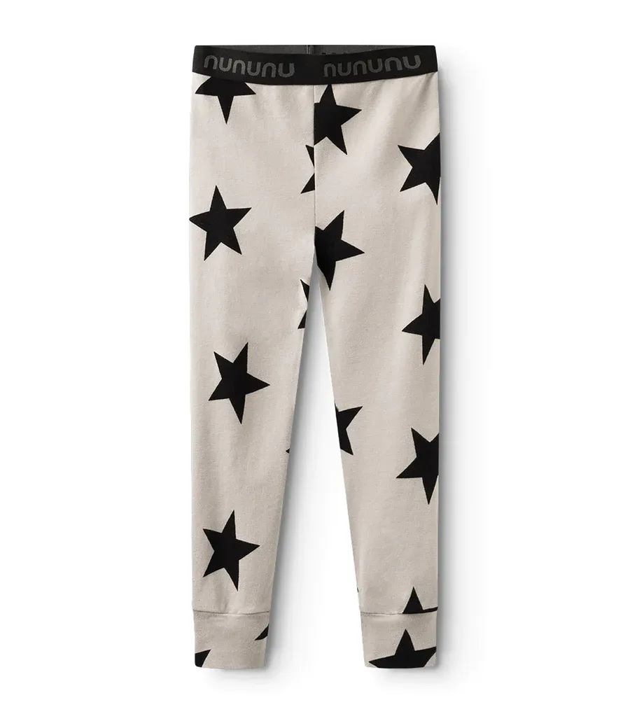 NUNUNU Star Leggings , Color: Smokey Grey, Size: 6/7Y