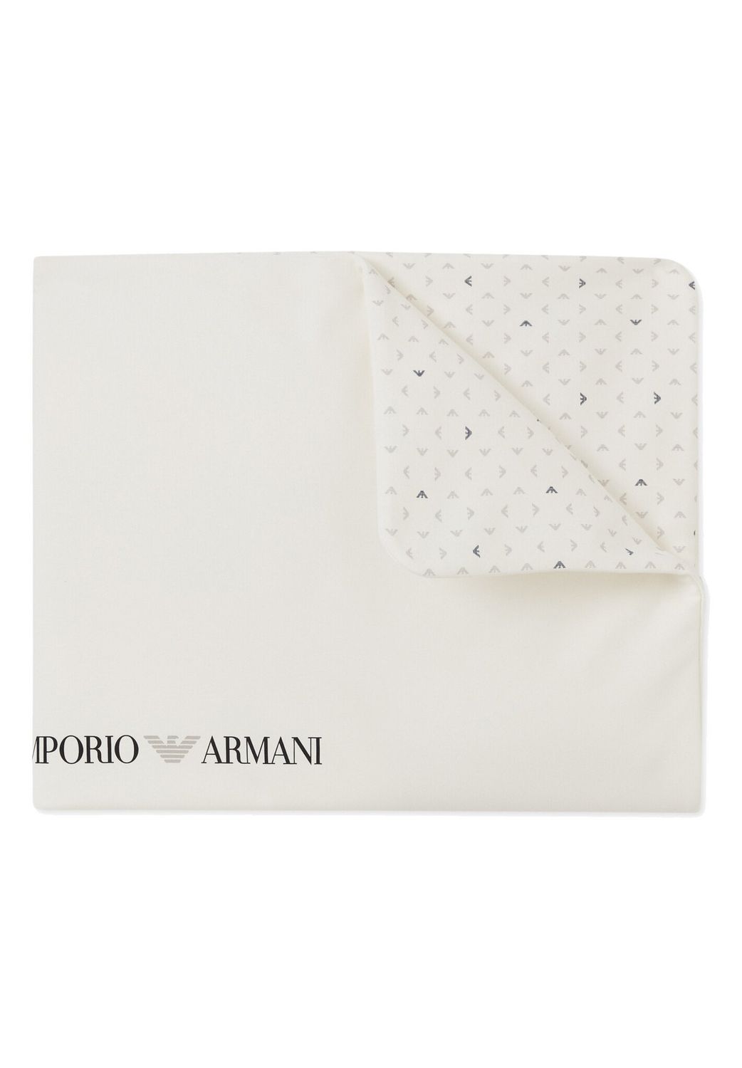 Emporio Armani Newborn Logo Print Blanket, Color: White, Size: os