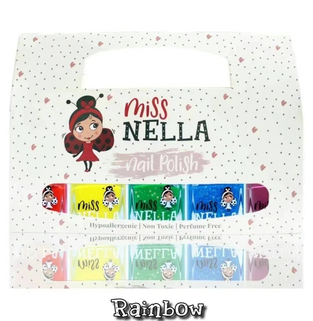 Miss Nella, Color: Rainbow Pack of 5 Nail Polishes, Size: OS