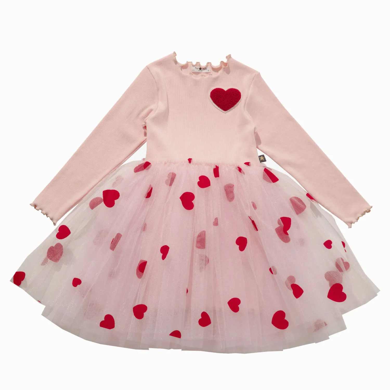 Petite Hailey Heart Tutu Dress , Color: Pink, Size: 4Y