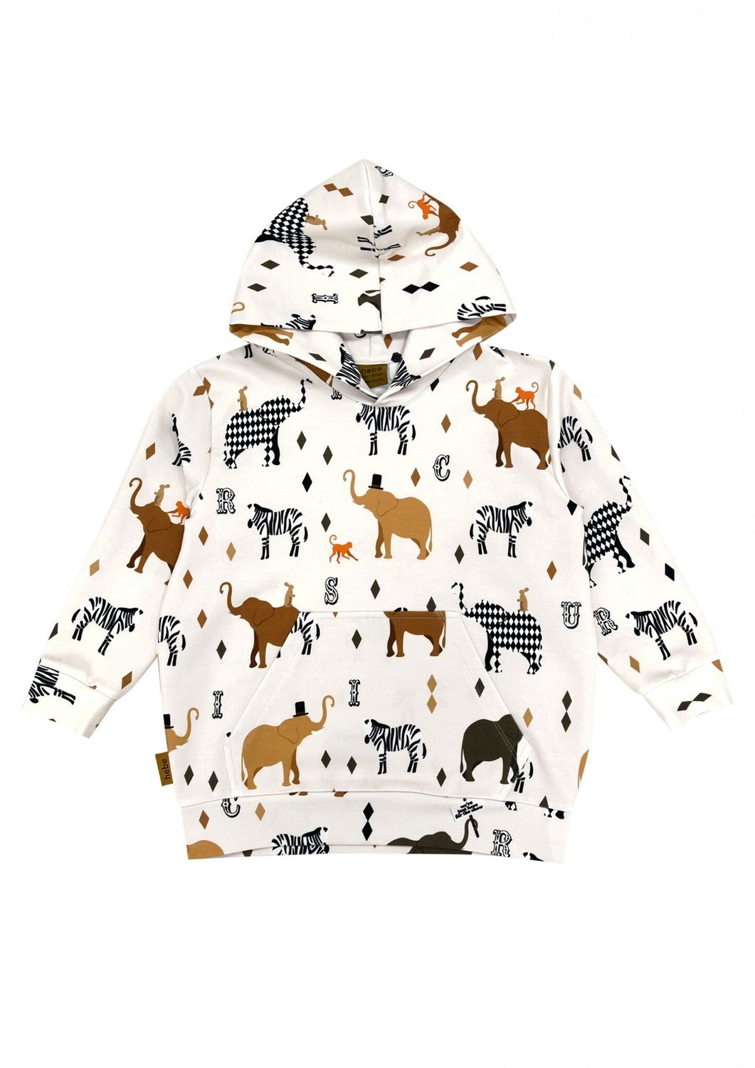 Hebe Hoodie , Color: circus print, Size: 2-4Y