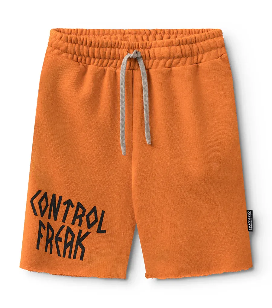 Nununu Control Freak Sweatshorts, Color: Orange Sun, Size: 6/7