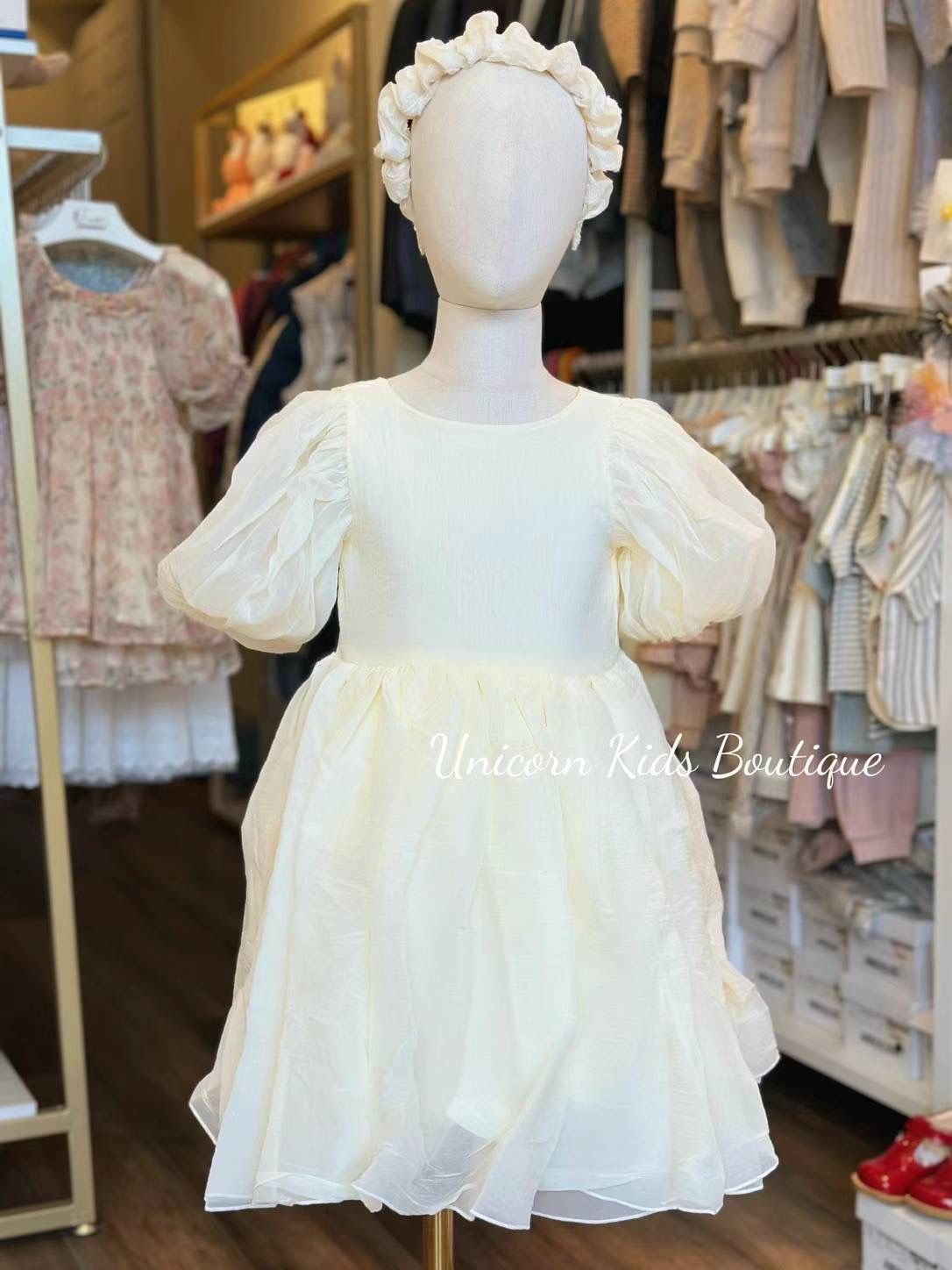 Noralee Sofia Dress , Color: Ivory, Size: 4Y