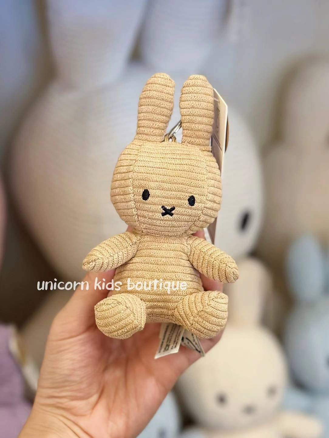 Miffy NIJNTJE Keychain Corduroy, Color: Beige, Size: 10CM