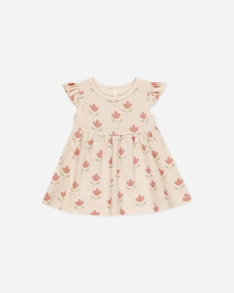 Quincy Mae Flutter Sleeve Dress