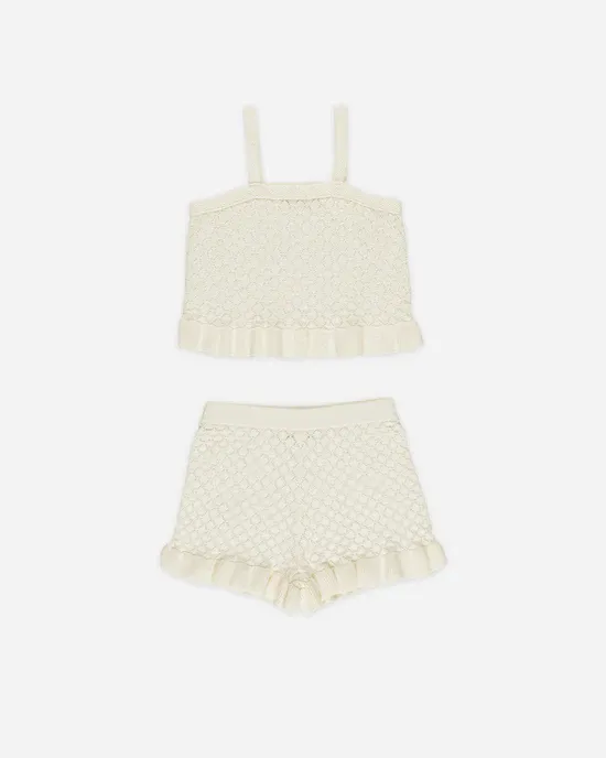 Rylee Cru Crochet Tank Set