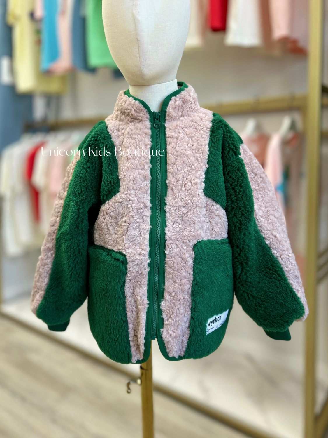 Wynken Wilderness Jacket , Size: 4Y, Color: Blush Pink/Python Green