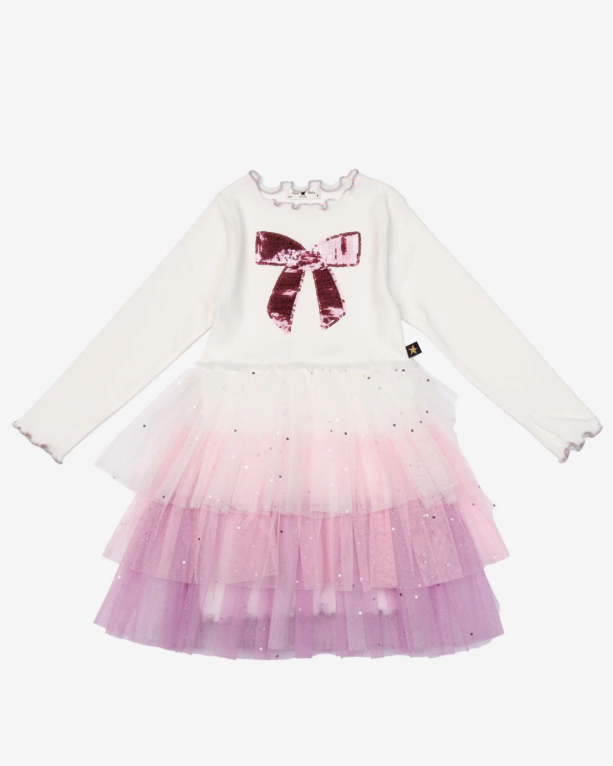 Petite Hailey Bow 3 Layered Tutu Dress