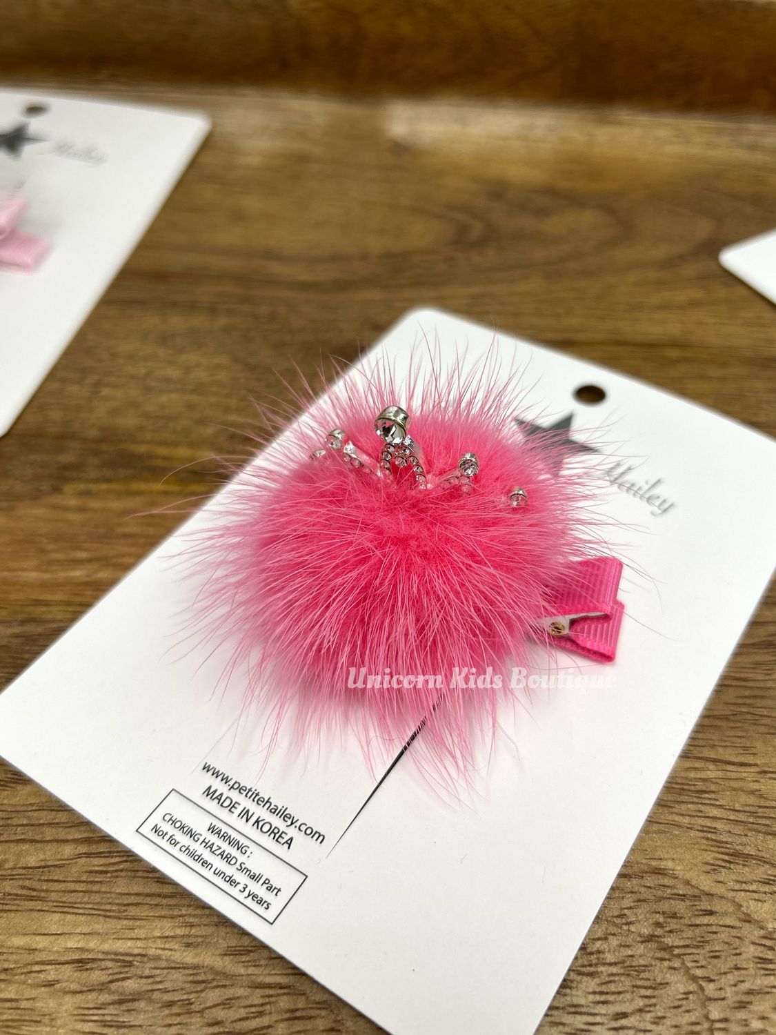 Petite Hailey Mink Crown Hairclip