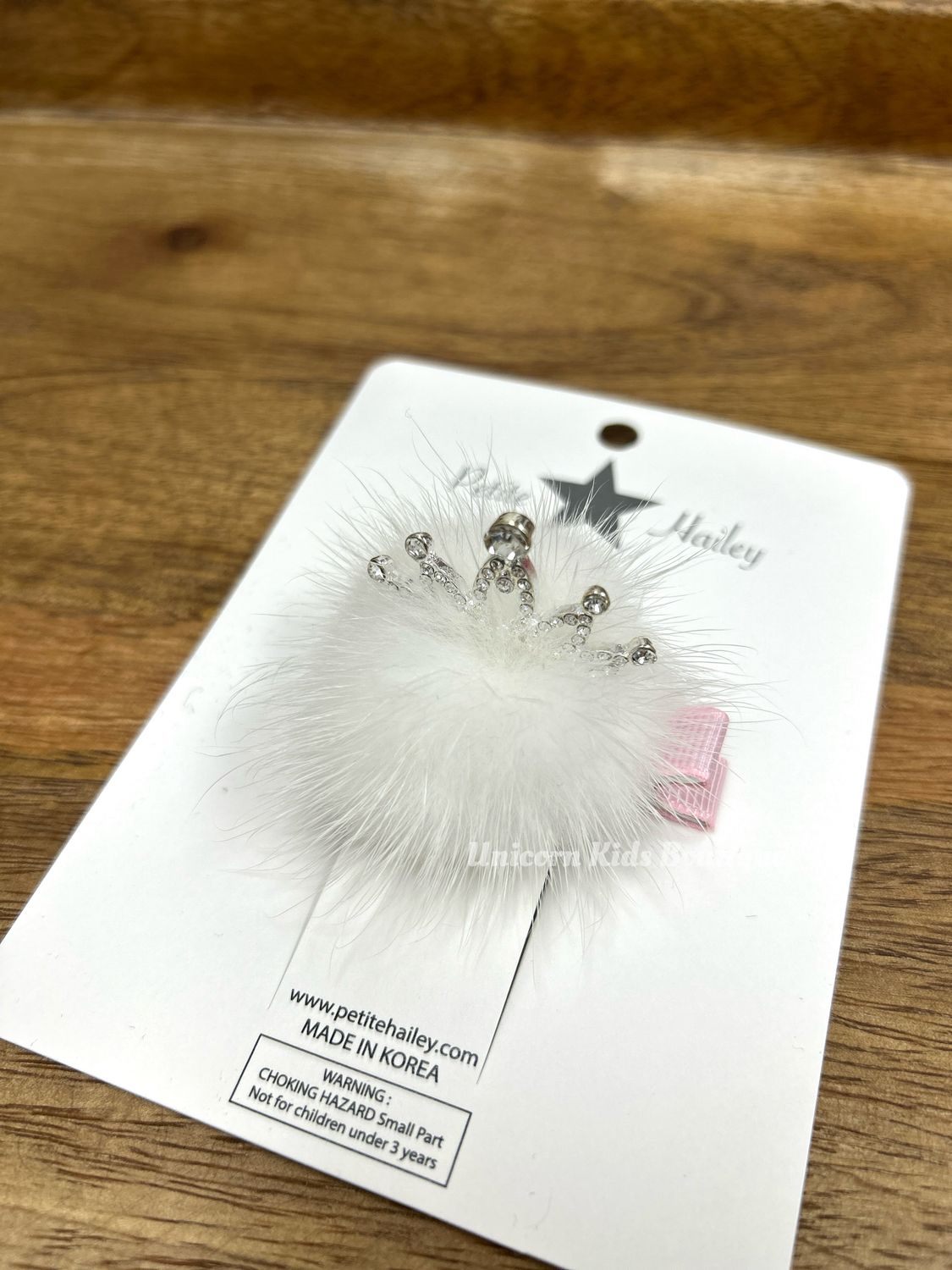 Petite Hailey Mink Crown Hairclip