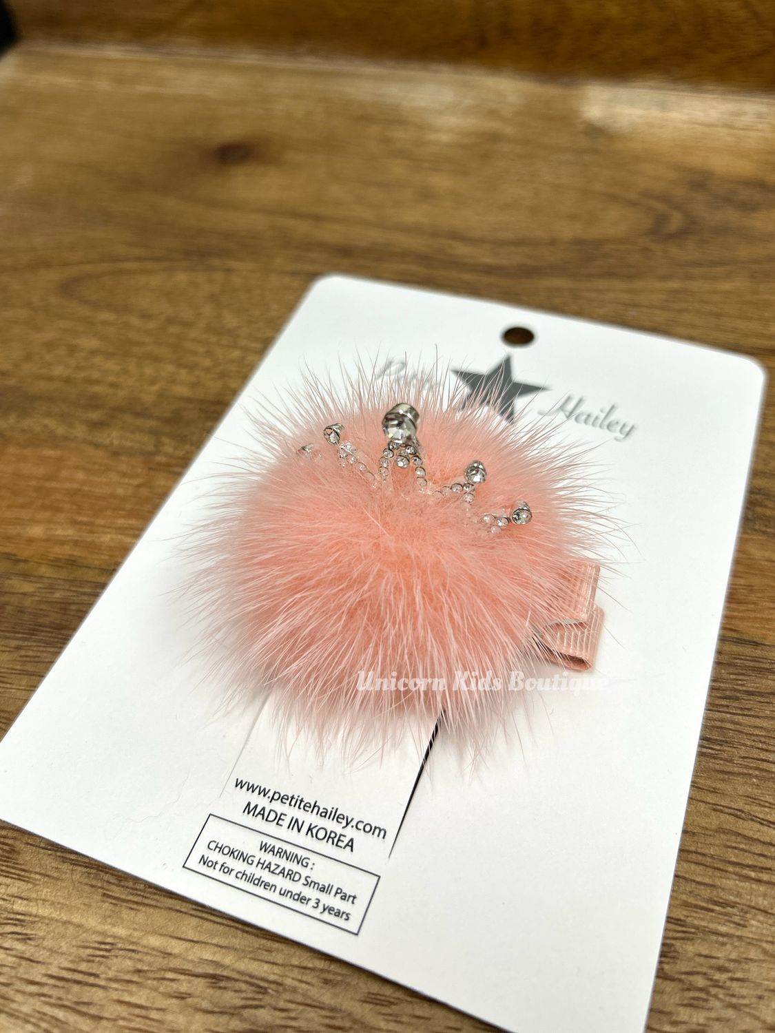 Petite Hailey Mink Crown Hairclip
