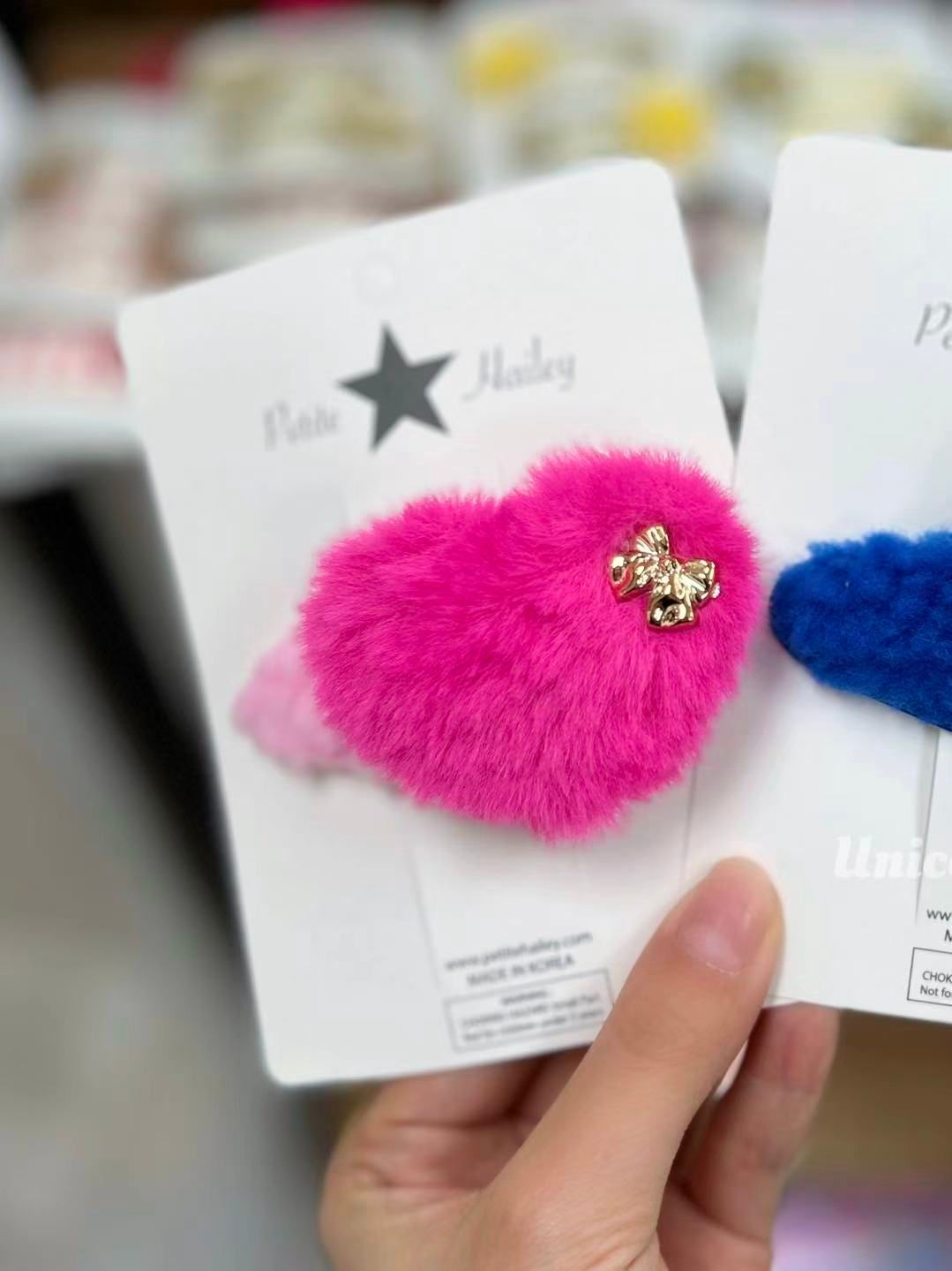 Petite Hailey Heart Fur Clip