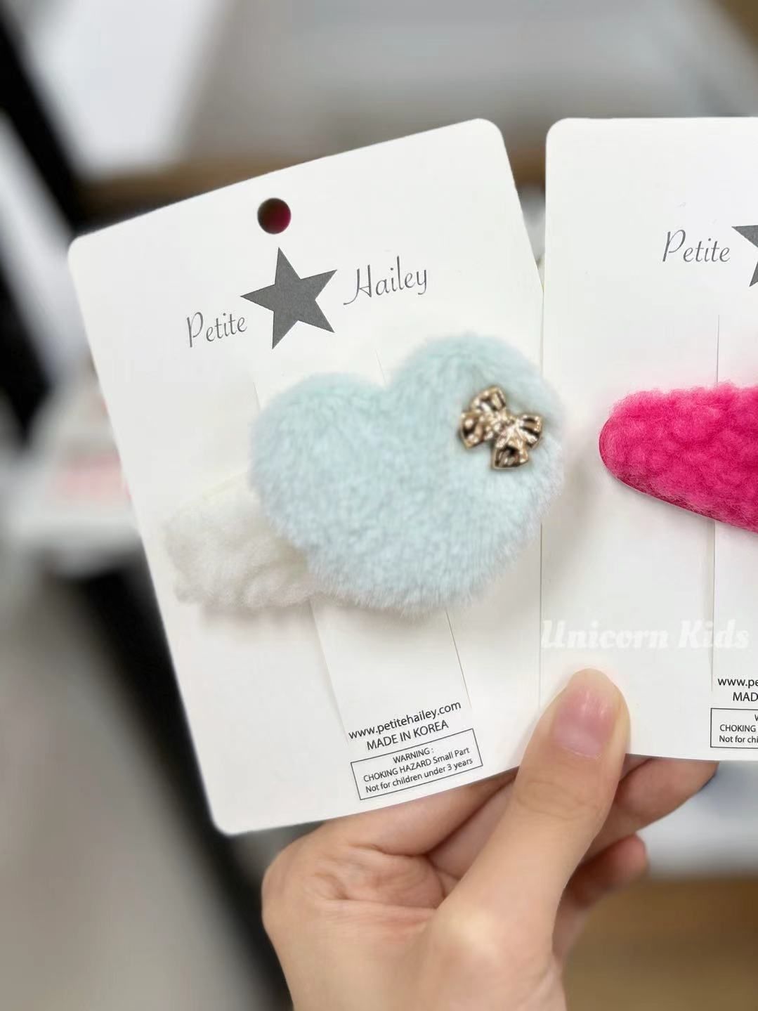 Petite Hailey Heart Fur Clip