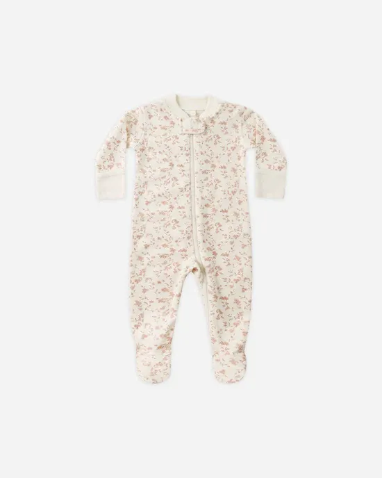 QM Zip Long Sleeve SleeperFootie, Size: 6/12m, Color: Garden