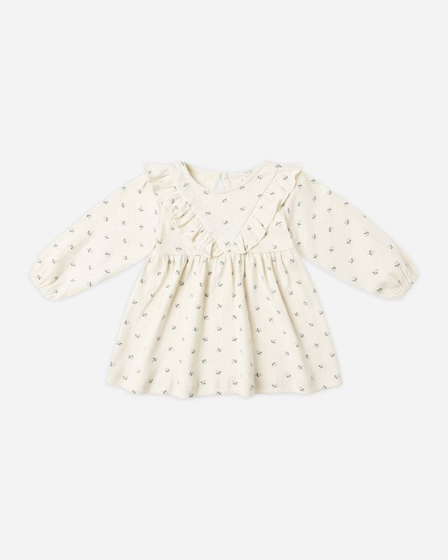 Quincy Mae Long Sleeve Ruffle V Dress