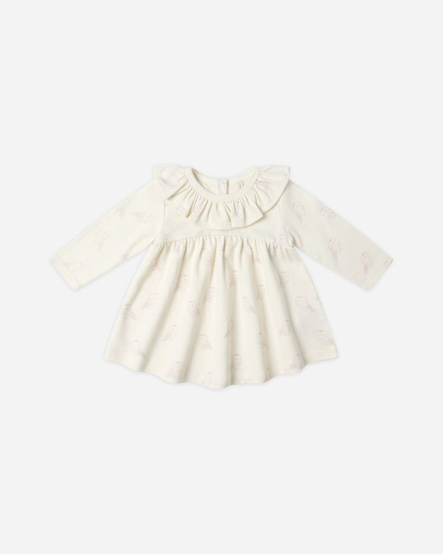 Quincy Mae Ruffle Collar Jersey Dress