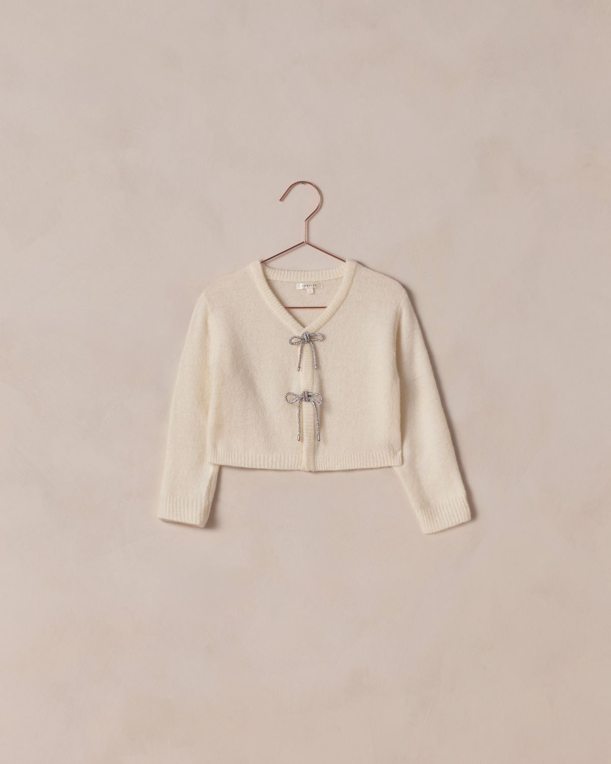 Noralee Bow Cardigan, Color: Ivory, Size: 4Y