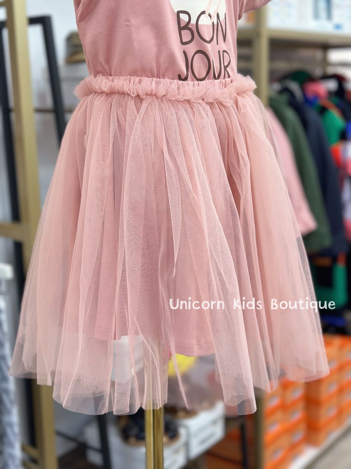 Hebe Skirt, Color: Pink and Multiple Layer, Size: 2/4Y(98/104)