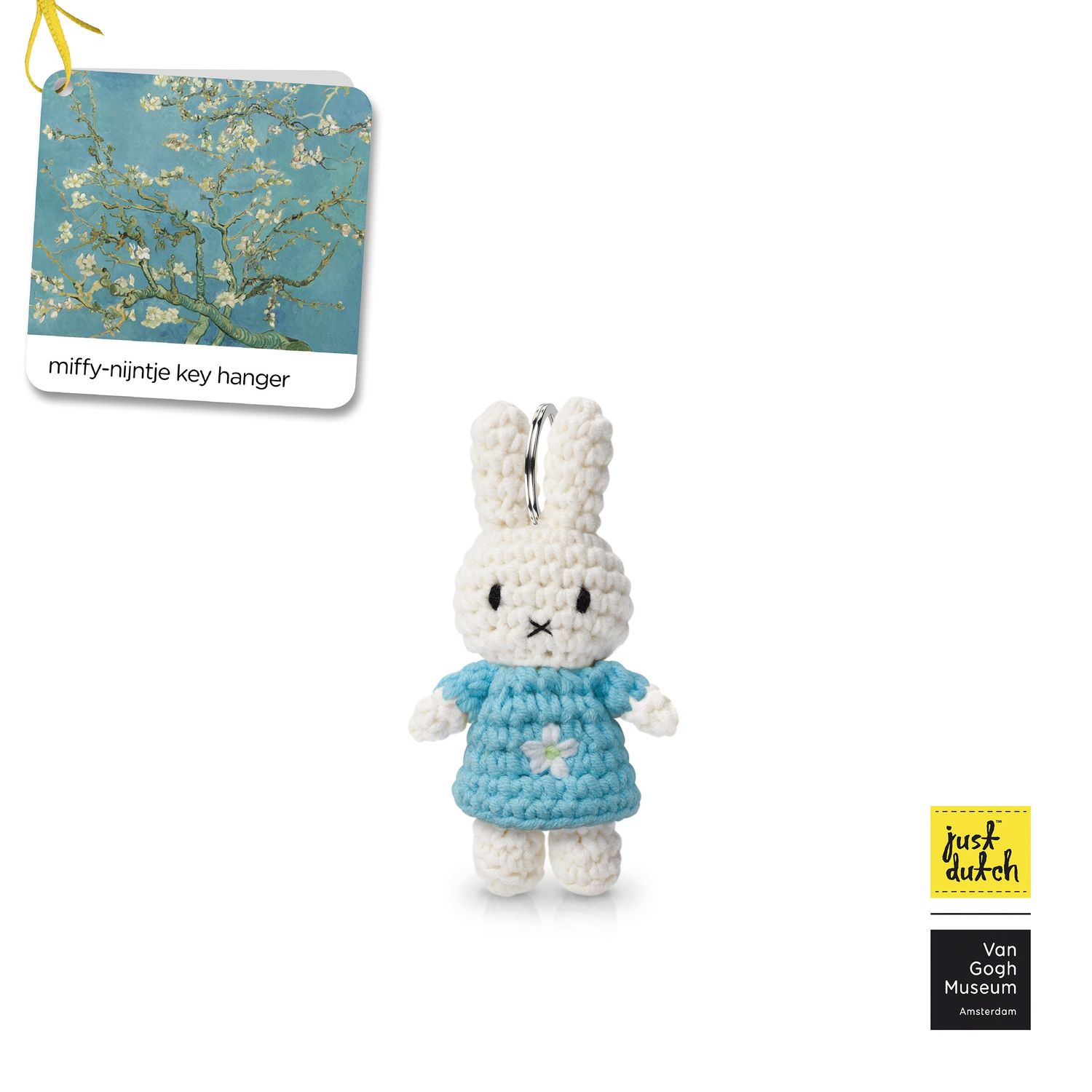 Miffy Keychains Van Gogh, Color: Almond Blossom, Size: 10CM