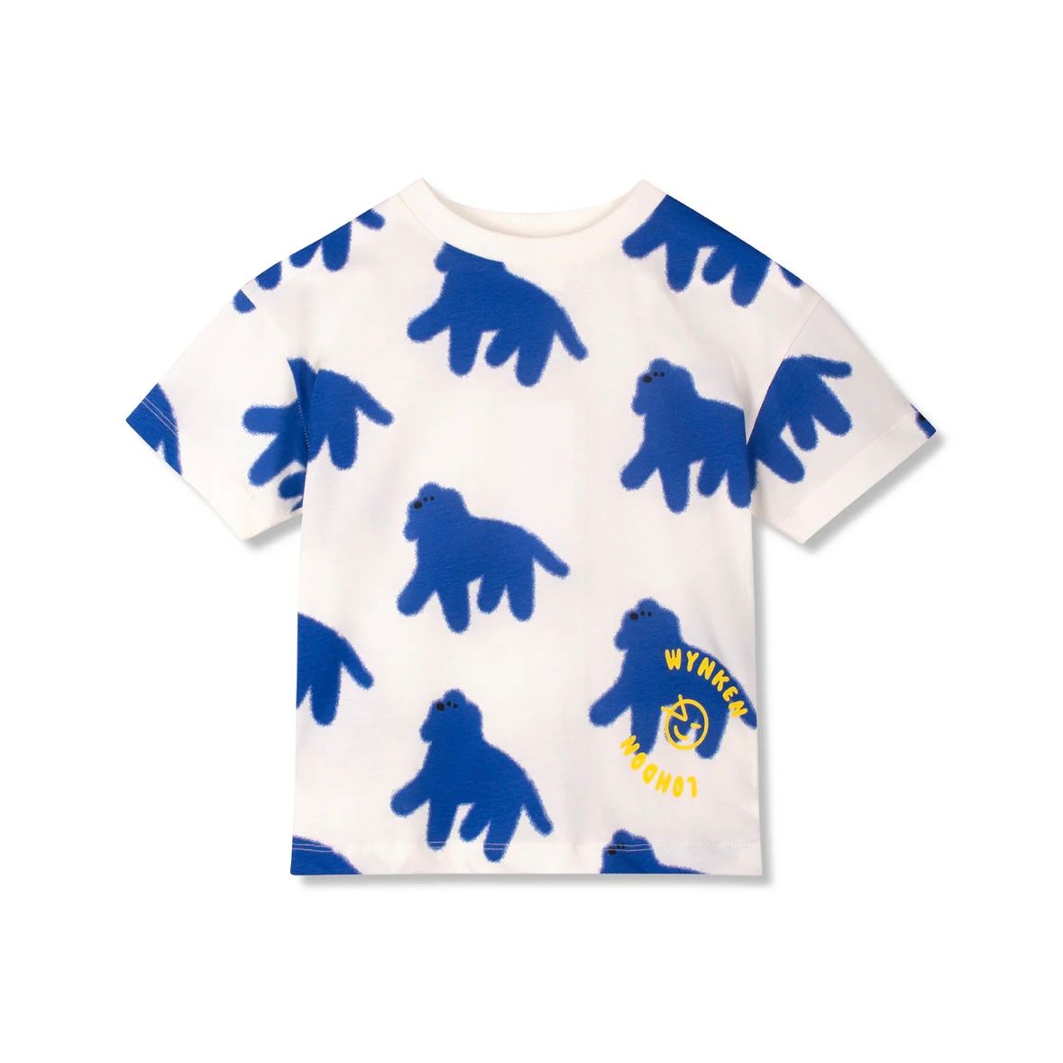 Wynken BONBON Tee Organic Cotton, Color: Blue Dog, Size: 4Y