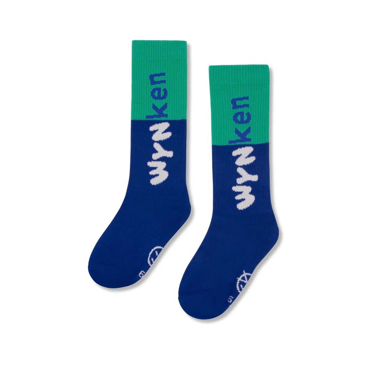 WYNKEN BUBBLE SOCK, Color: Green/Blue, Size: 4Y