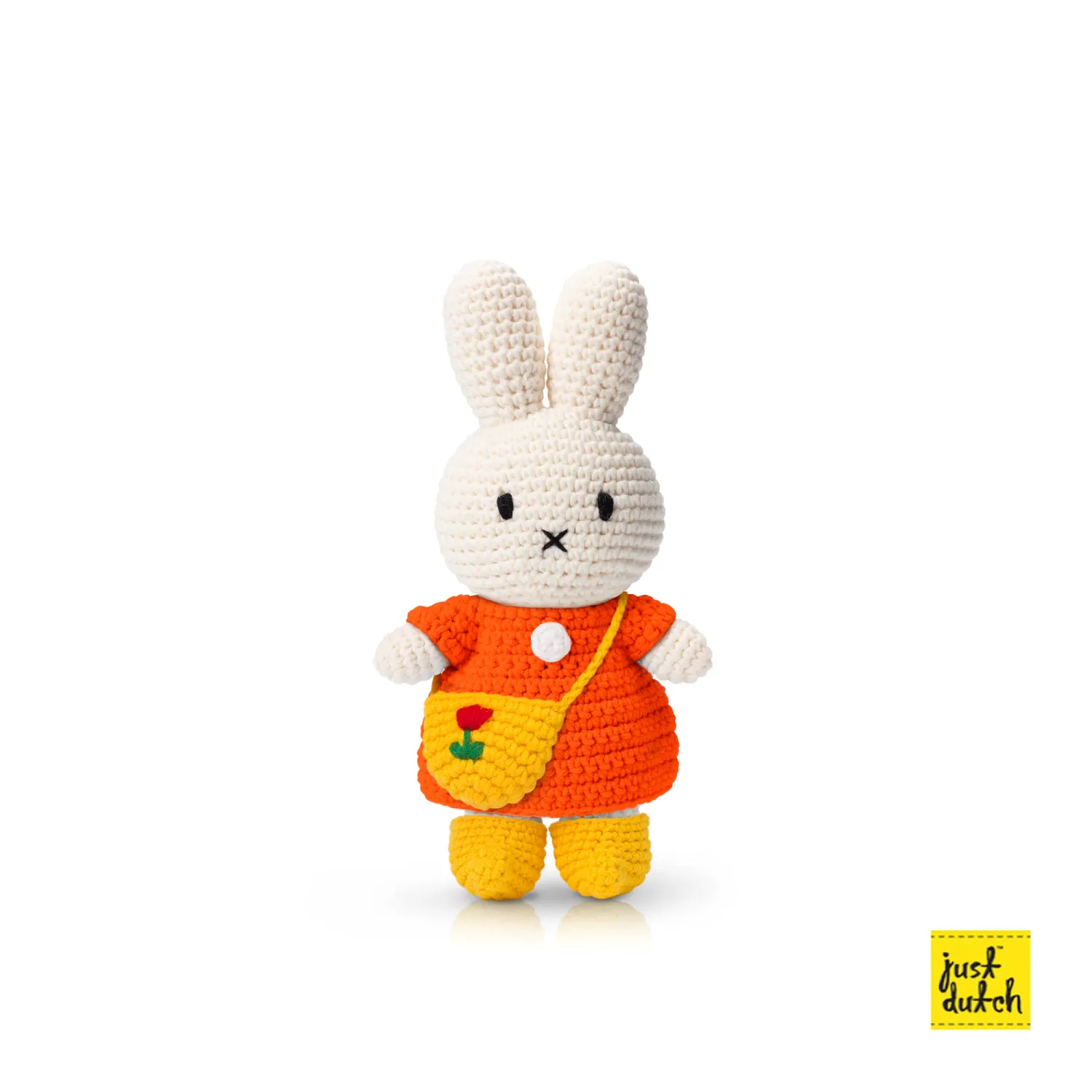 Just Dutch Miffy Her Orange Dress, Color: Tulip Bag Shoes, Size: 25CM